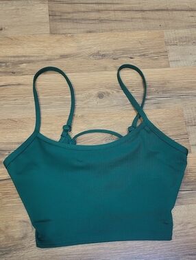 PINK ACTIVE Green Ultimate Lightly Lined Criss-Cross Active Sports Bra